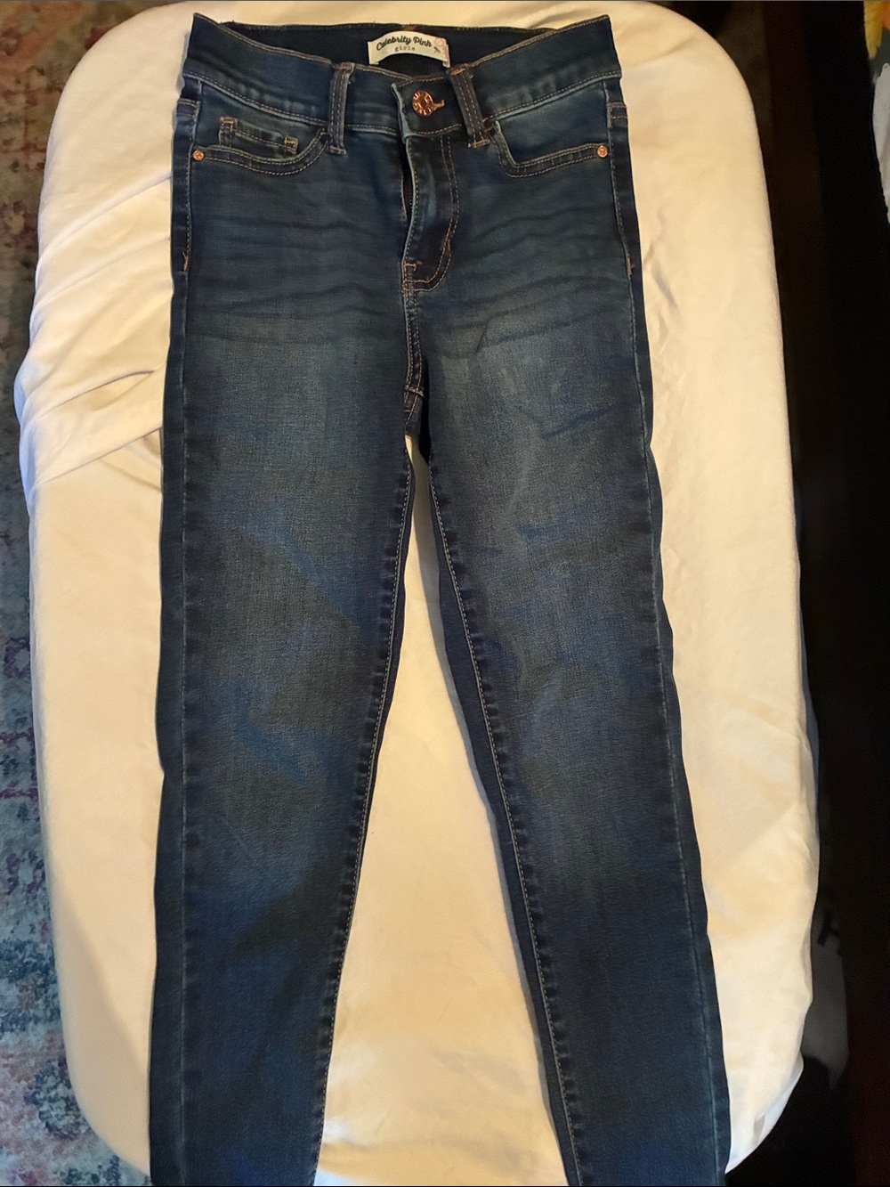 Celebrity Pink Dark Indigo Skinny Jeans